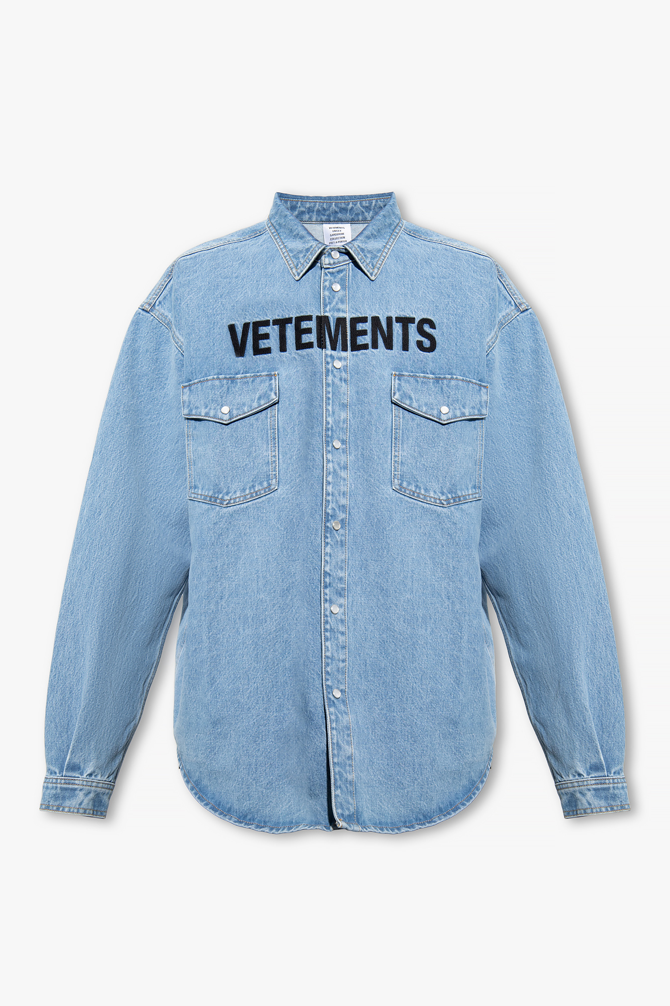 VETEMENTS Denim shirt with logo | Men's Clothing | Vitkac